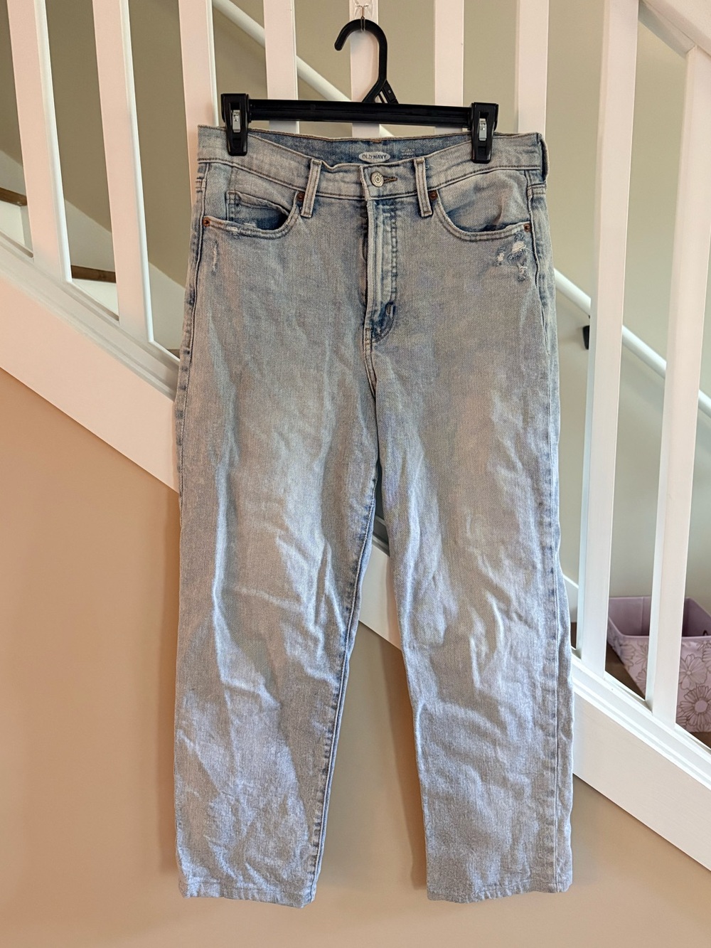 Old Navy Light Blue Straight Leg/High Rise Jeans